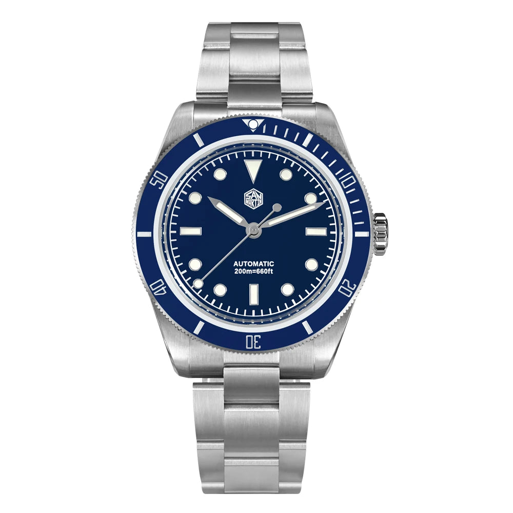 San Martin Vintage 38mm 6200 Diver Watch New Upgraded for Men Luxury NH35 Automatic Mechanical Sapphire Waterproof 200m Relojes