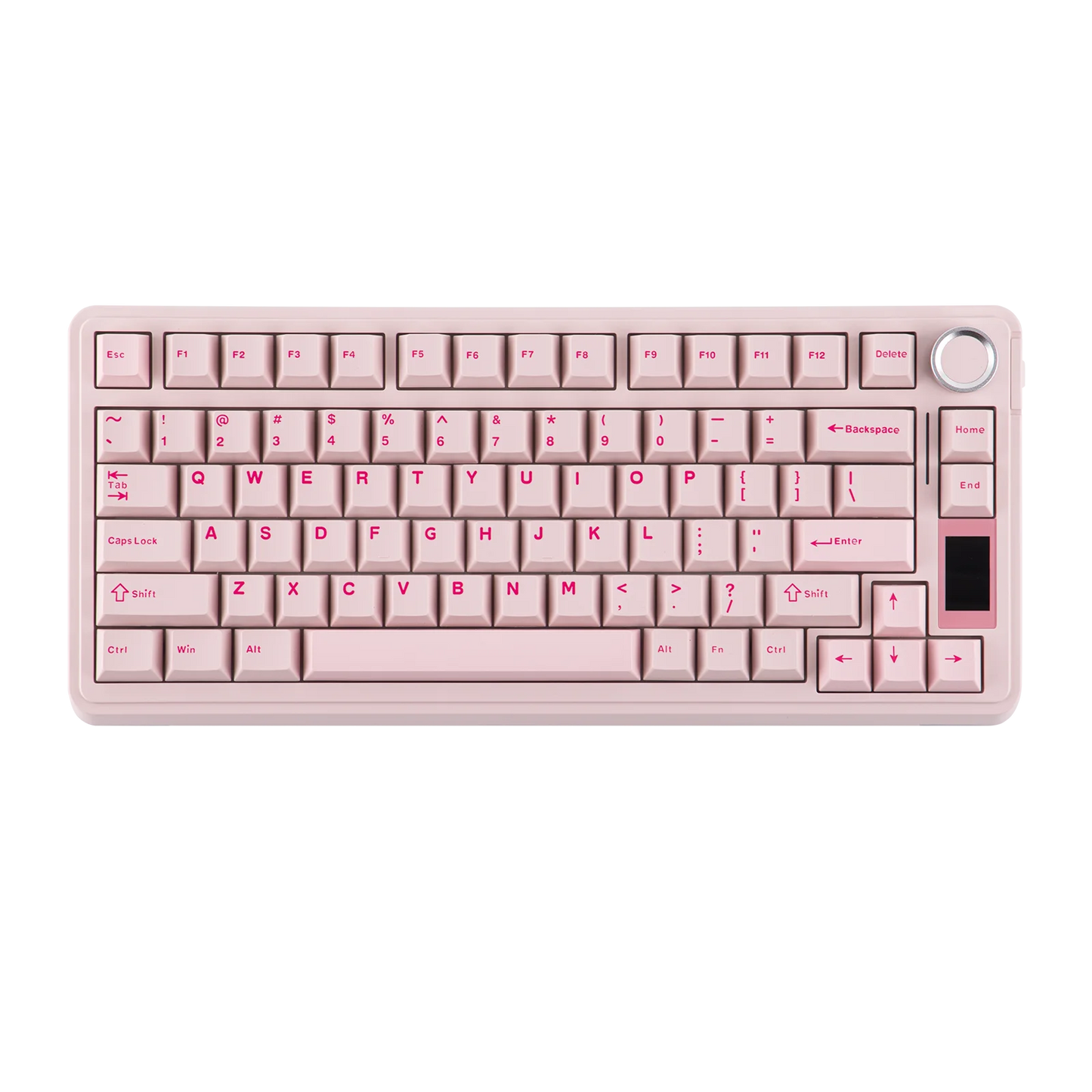 Teclado Mecânico Sem Fios EPOMAKER X AULA EA75 MAX 75% Layout ANSI US Hot-Swap Gasket com Fios/BT/2.4GHz com Ecrã e Botão Rotativo