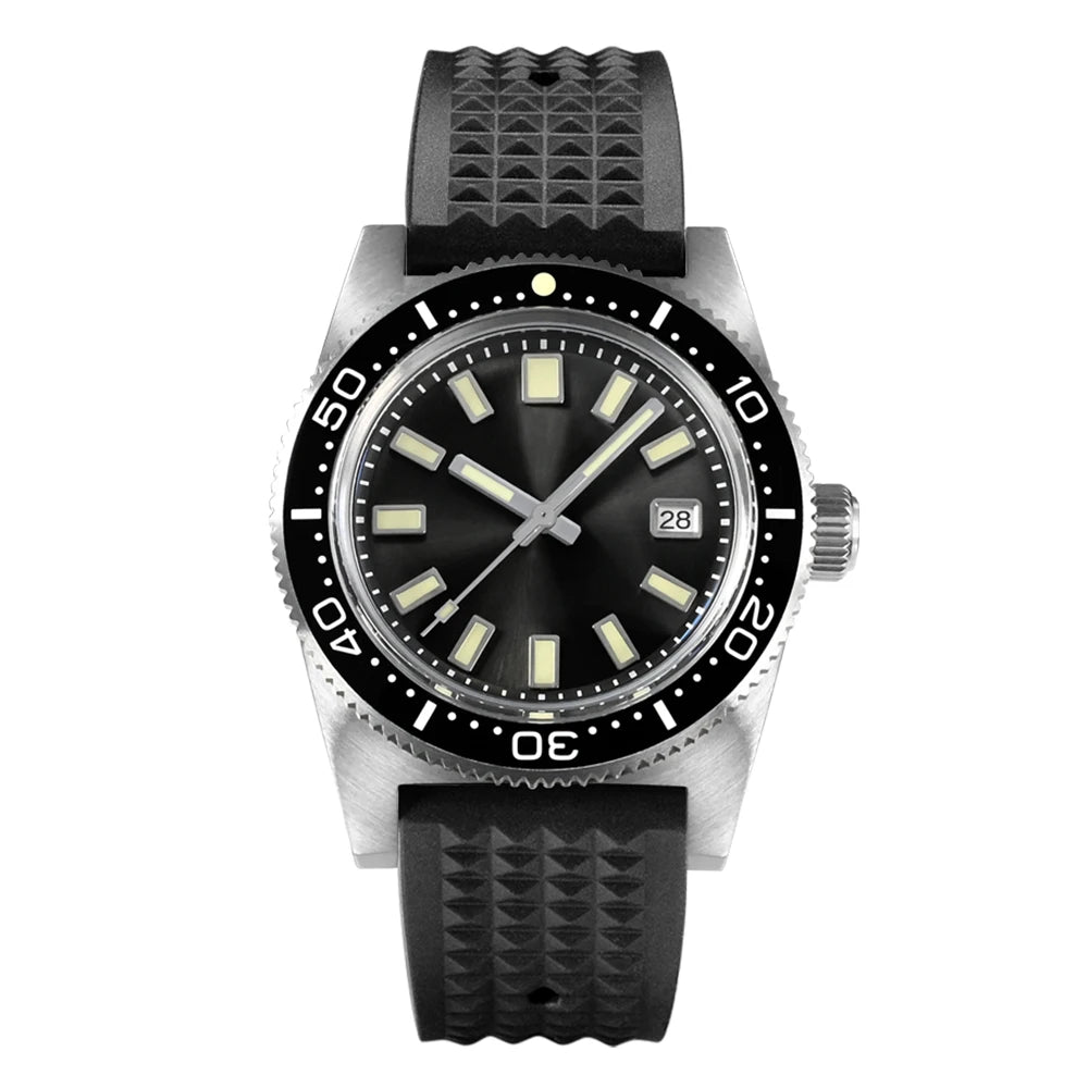 San Martin New 62mas 37mm Diver Men's Watch Classic Luxury Sapphire PT5000 SW200 Automatic Mechanical Watches Date 20Bar Luminous