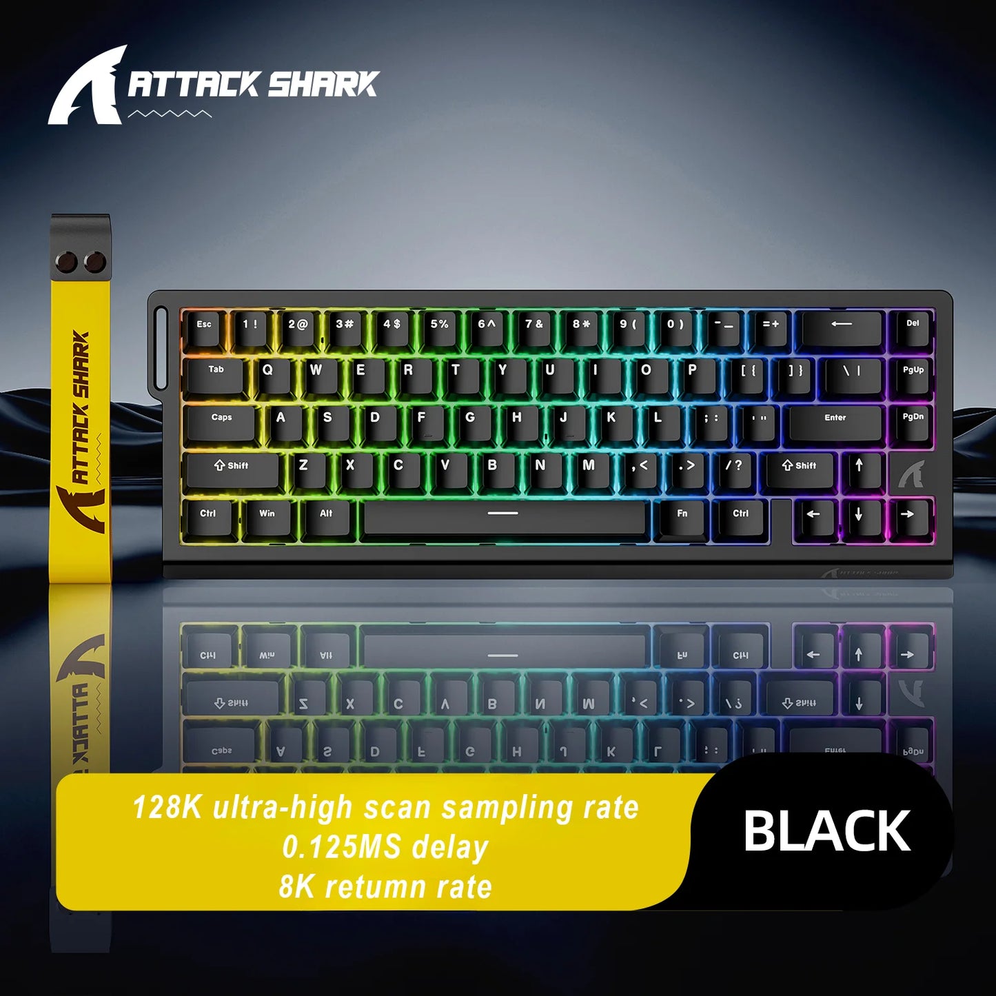 Magnetic Switch Gaming Keyboard Attack Shark X68HE And FreeWolf F68/F68Pro 8K Wired 1K Wireless RGB Rapid Trigger Hall Effect