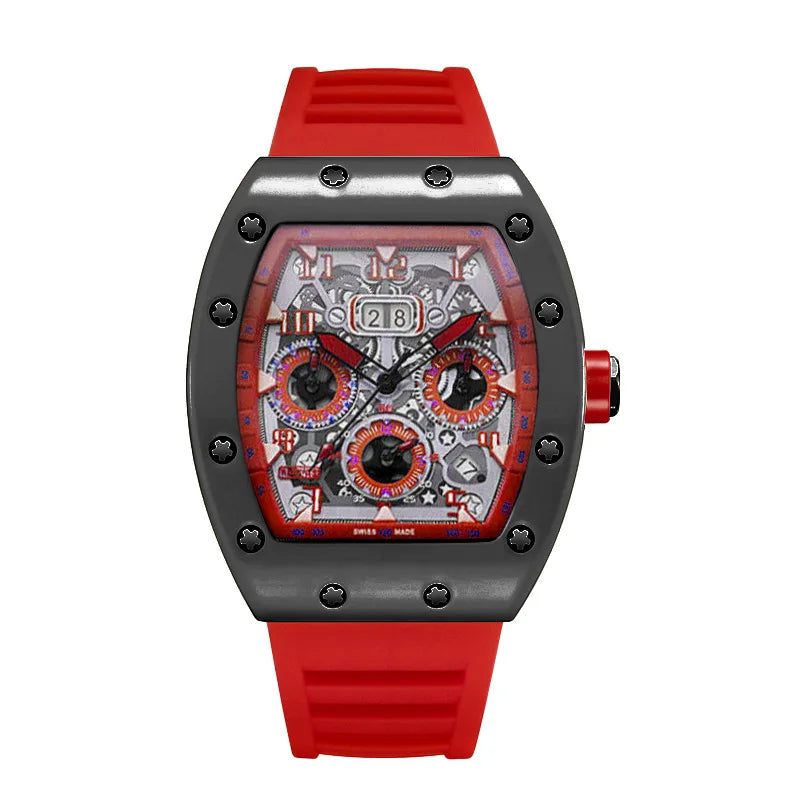Luxury Men’s Quartz Wristwatch Hollow Design Trend None Machine Automatic Quartz Hollow Luminous Waterproof Men's Watch for Man