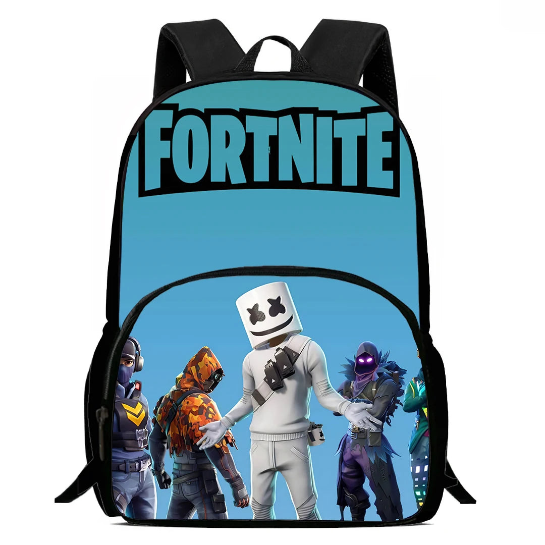 Kids School Backpack with Front Pocket, Light Weight Cartoon Fortnite Children Backpack For Age 6-9, Bags For Boys Girls