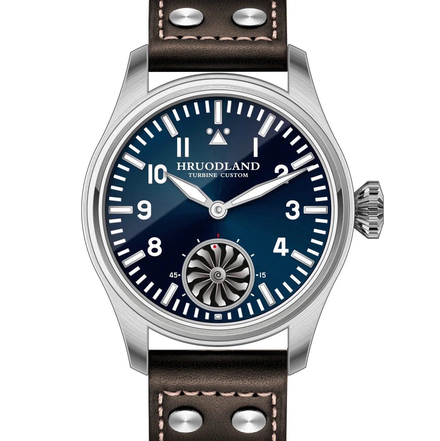 Hruodland 2025 New Men's Mechanical Watch Seagull ST3620 Retro Pilot 43MM Bgw-9 Luminous Sapphire Crystal Turbine Reloj Hombre