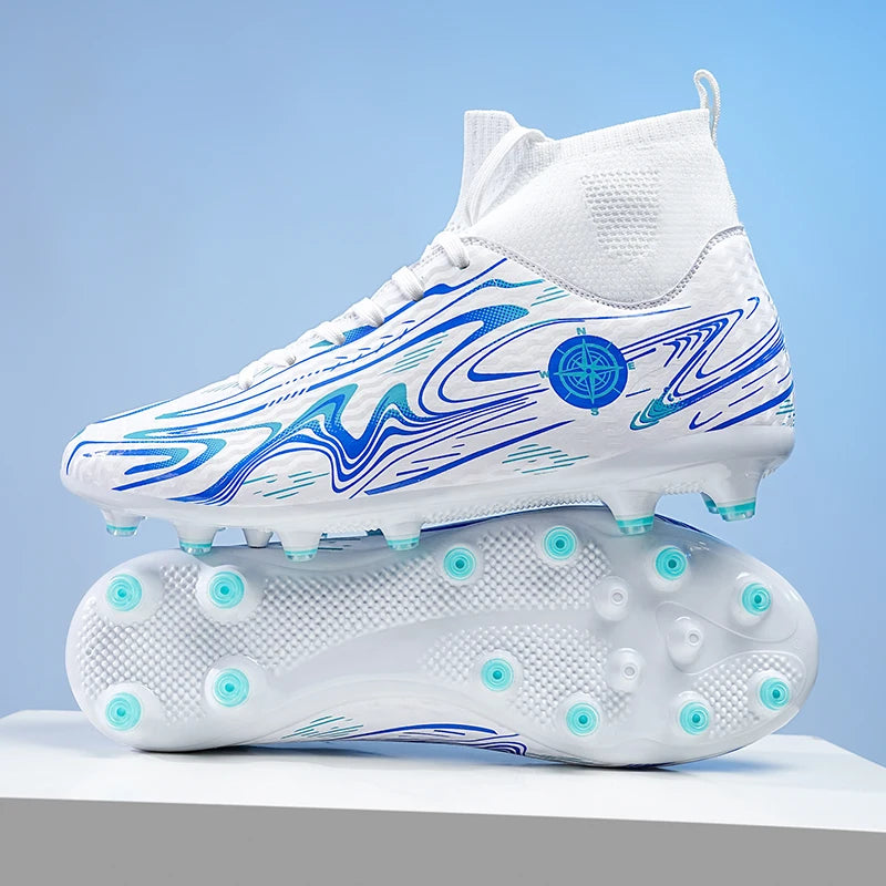 Men Professional Soccer Cleats Football Boots Studs Non Slip Breathable Training Boys Match Sneakers Comfortable for Grass Turf