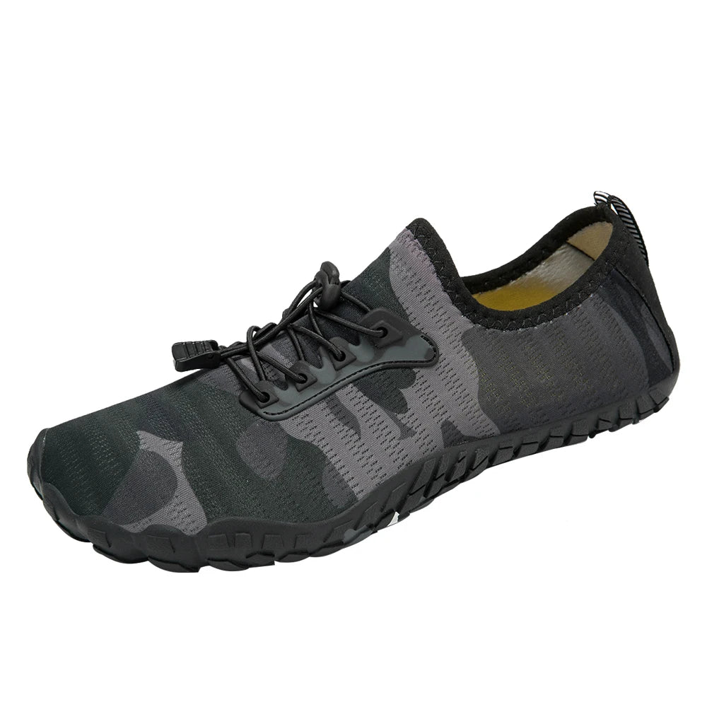 Oiaano wide toe man barefoot black shoes, woman sports sneaker unisex water booties, male aqua beach soft sole light breathable