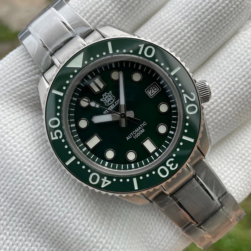 STEELDIVE SD1968 44MM Ceramic Bezel Insert Stainless Steel Case 1000m Waterproof NH35 Dive Watch Automatic