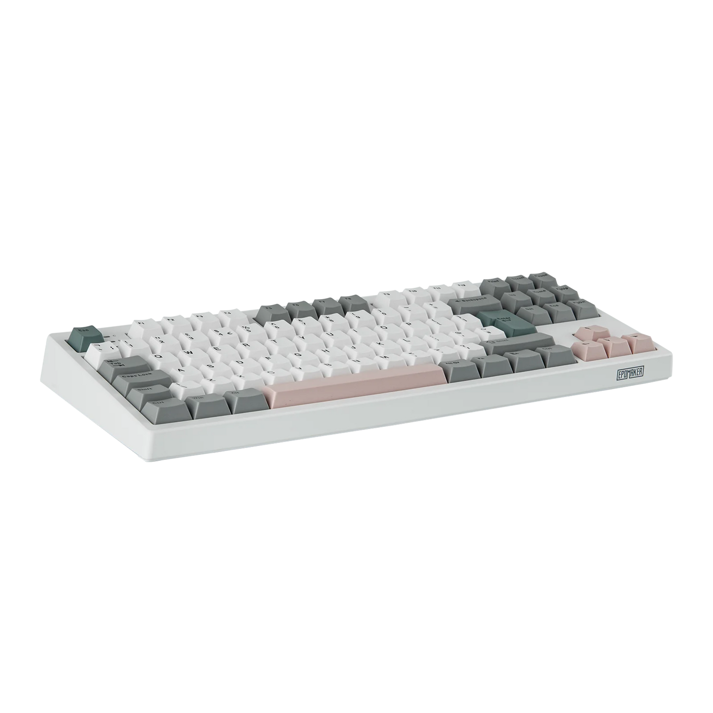 Teclado mecânico EPOMAKER TH87 TKL com layout ISO-UK, ligação com fio/BT/2.4Ghz sem fios, NKRO, bateria de 10000mAh e iluminação RGB
