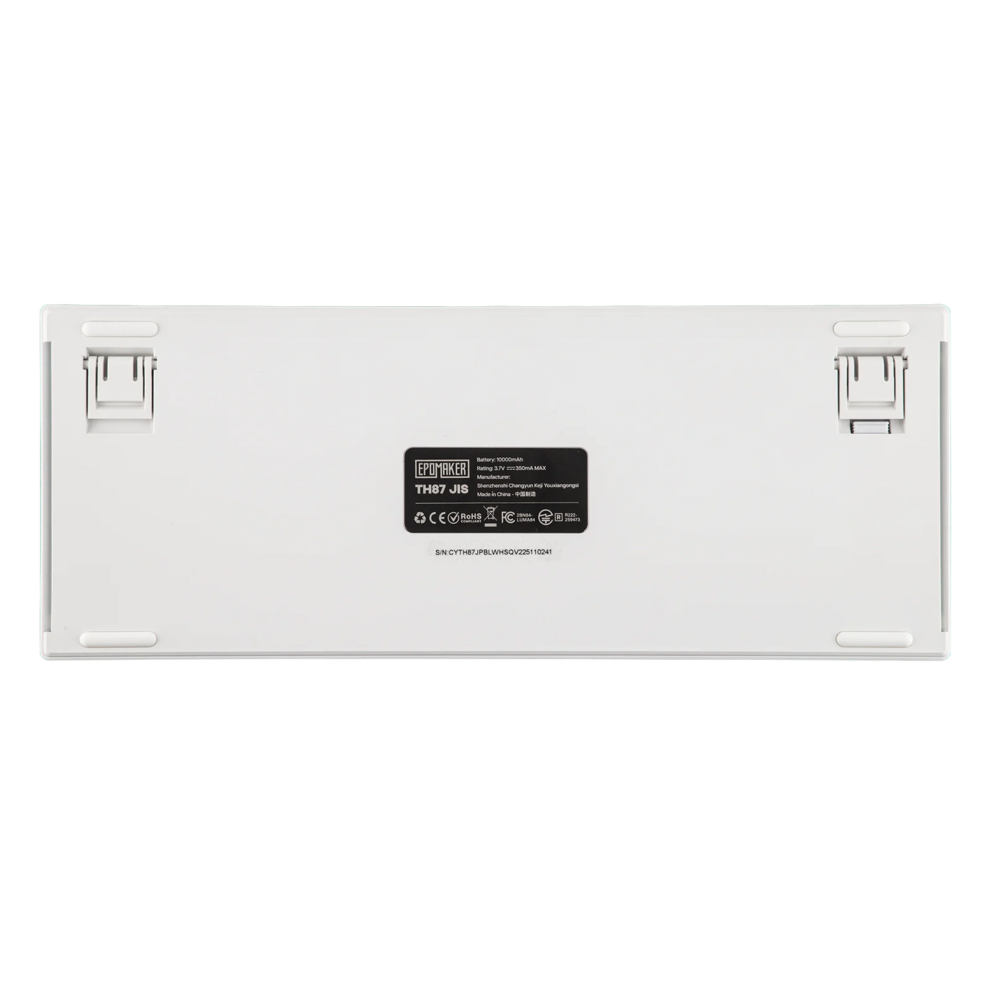 Versão japonesa EPOMAKER TH87 layout JIS, layout TKL, teclado mecânico Hot-Swap com ligação por cabo/Bluetooth/sem fios 2.4GHz e bateria de 10000mAh