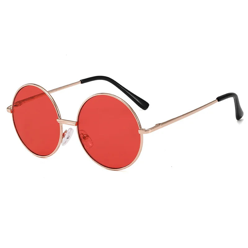 Children's sunglasses metal frame round sunglasses simple anti ultraviolet tide children's glasses