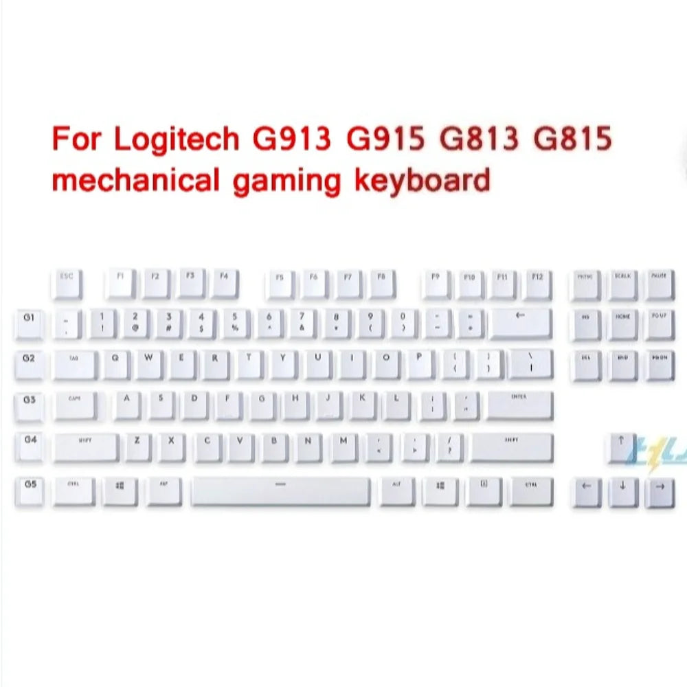 Tecla texturada antiderrapante transparente retroiluminada G915 913 TKL G815 G813, compatível com teclado mecânico Logitech