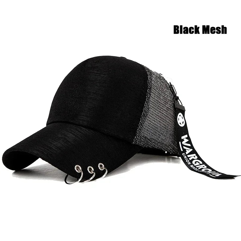 Classic Brim Design Metal Personalized Baseball Cap, Lightweight and Breathable Style! Four Colors To Choose From