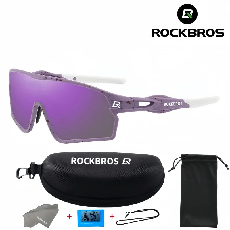 ROCKBROS Cycling Polarized Glasses MTB Road Bike Sunglasses UV400 Bicycle Sun Protection Light Unisex Bike Sports Equipment