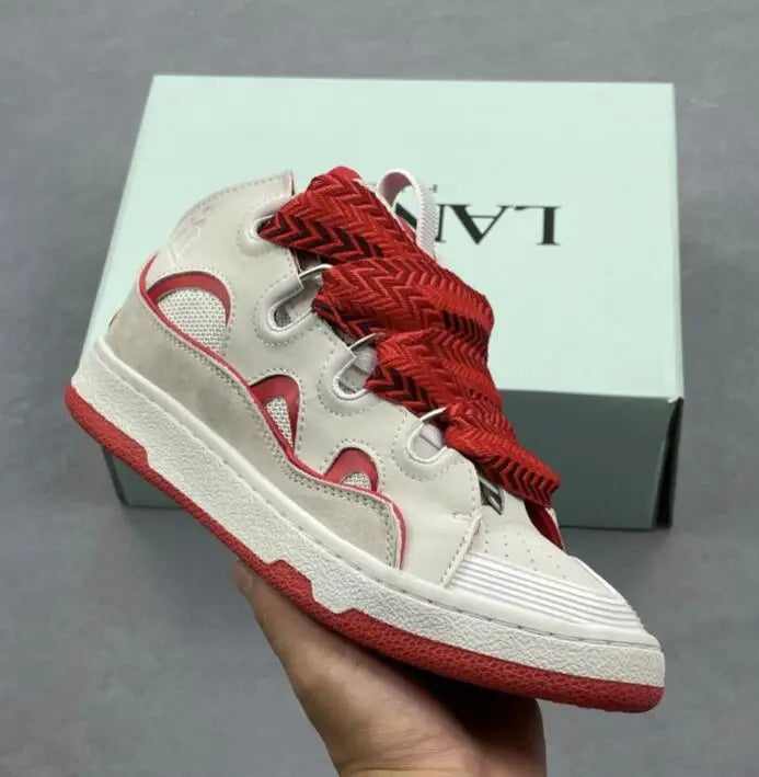 Men's and Women's Original Thick Soled Casual Sports Shoes LANVIN SPORT Fashion Casual Sneakers for Couples Skateboard Shoes