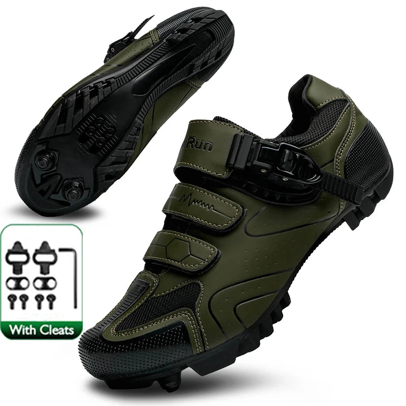Neutral MTB Cycling Shoes, Compatible With Pelaton Road Cycling Shoes, Men's Cycling Sports Shoes, Reflective Strip Design