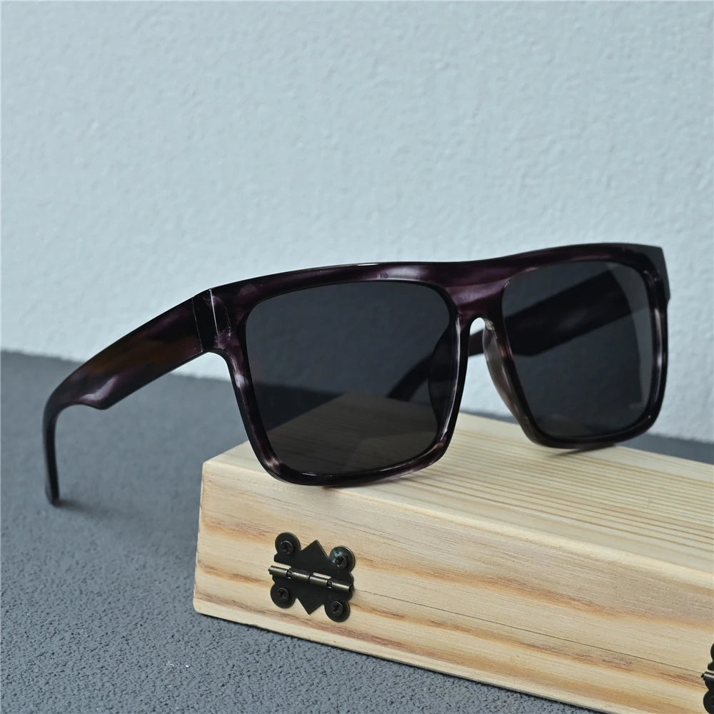 Vazrobe 165mm Oversized Black Polarized Sunglasses Men Large Huge Sun Glasses for Male Flat Top Steampunk Big Large Face
