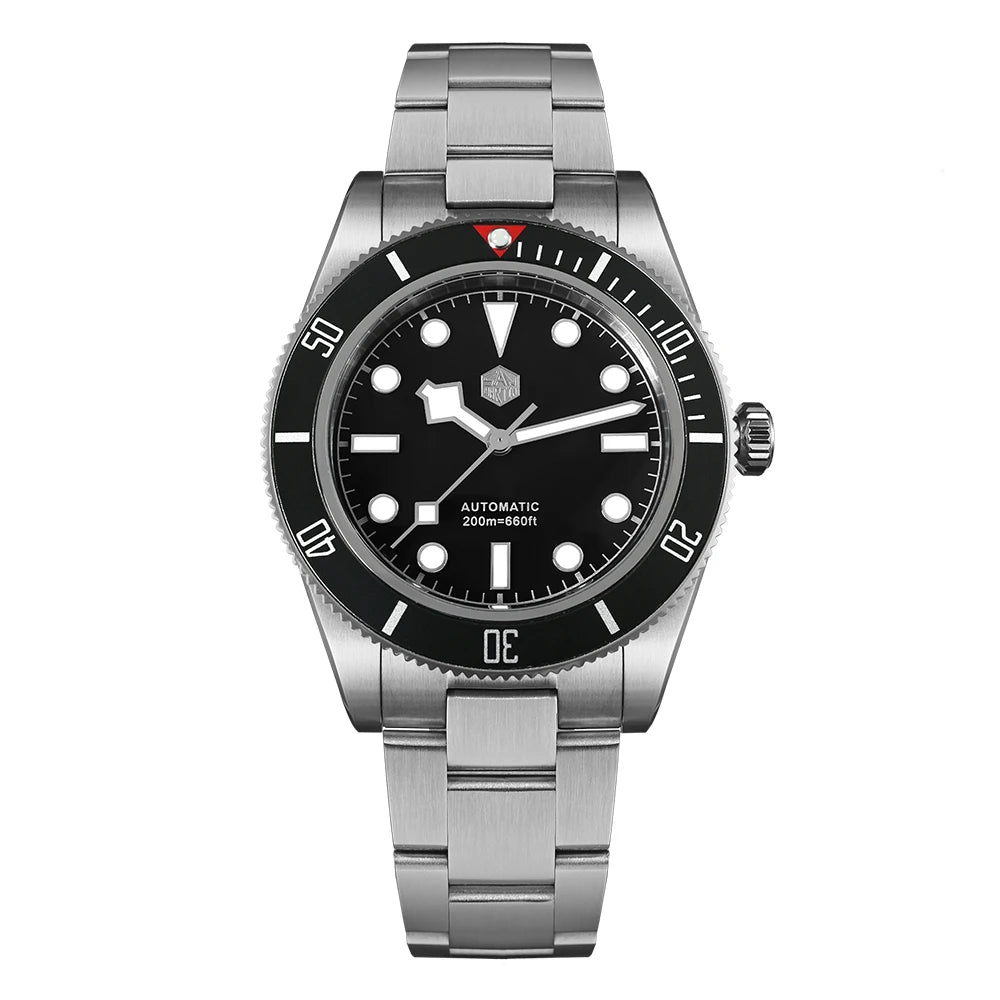 San Martin 40mm NH35 Automatic Men Diving Watch 20ATM Waterproof BB58 Sapphire Wristwatch BGW-9 C3 Luminous Reloj SN0008C/D