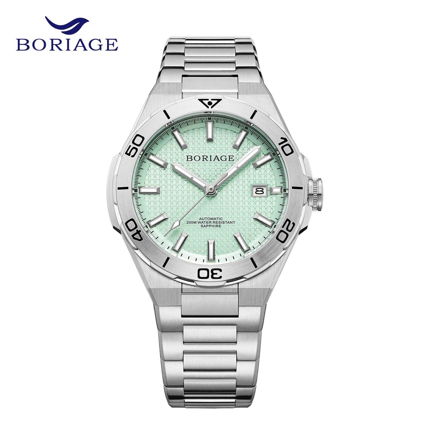 BORIAGE Fully automatic mechanical men's watch BGW9 luminous watch MIYOTA9015 movement 316 stainless steel 200m Water Resistance