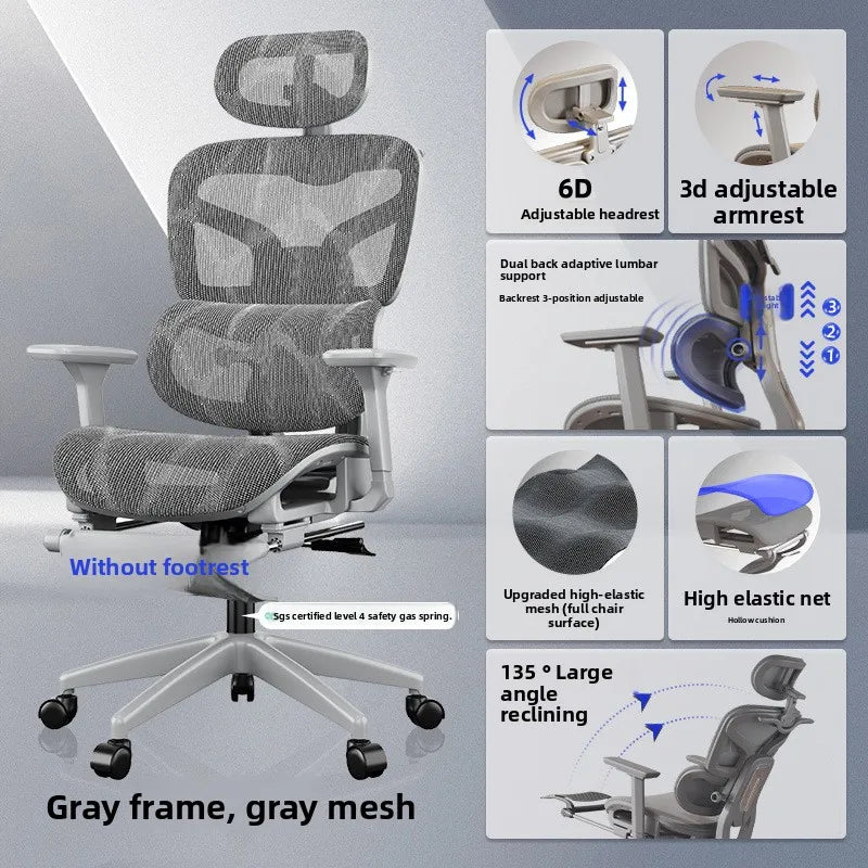UVR Ergonomic Gaming Computer Chair with Breathable Mesh, Adjustable Armrests, Lumbar Support, Swivel Office Chair for Work & Gaming