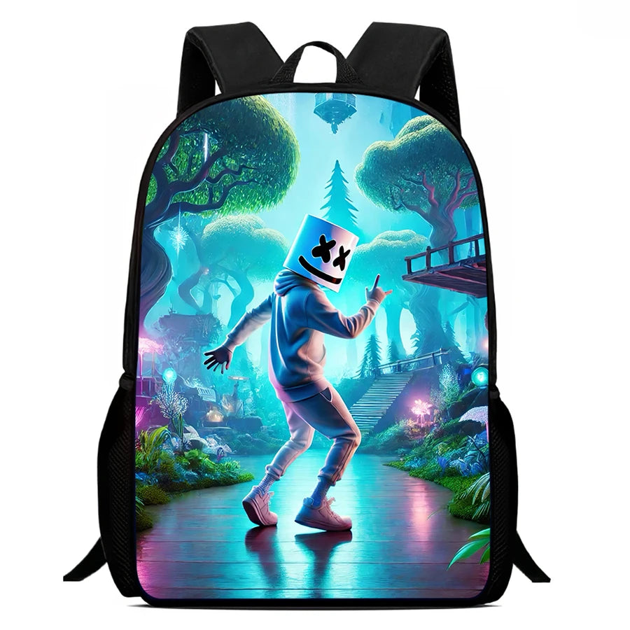 Fortnite Cartoon 15-inch Lightweight Backpack With Adjustable Shoulder Straps Kids Daily School Bag For Boys Girls Age 5-9