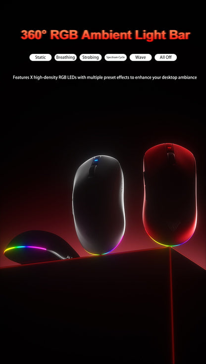 Aula V9 Ultra Kabellose E-Sports-Gaming-Maus Double 8k 3mode PAW 3950 8k 55g Leichte ergonomische Maus – individuelles PC-Zubehör