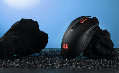 Redragon M656 Gainer Wireless Gaming Mouse, 4000 DPI 2.4GHz Wireless Gaming Mouse with 7 Programmable Buttons, 5 DPI Levels & Red LED Backlight