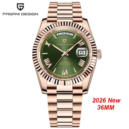 Men's watches PAGANI DESIGN New D36 Date, luxury top-end automatic mechanical Watch, Men's Watch with AR Sapphire glasses, 10 bar waterproof