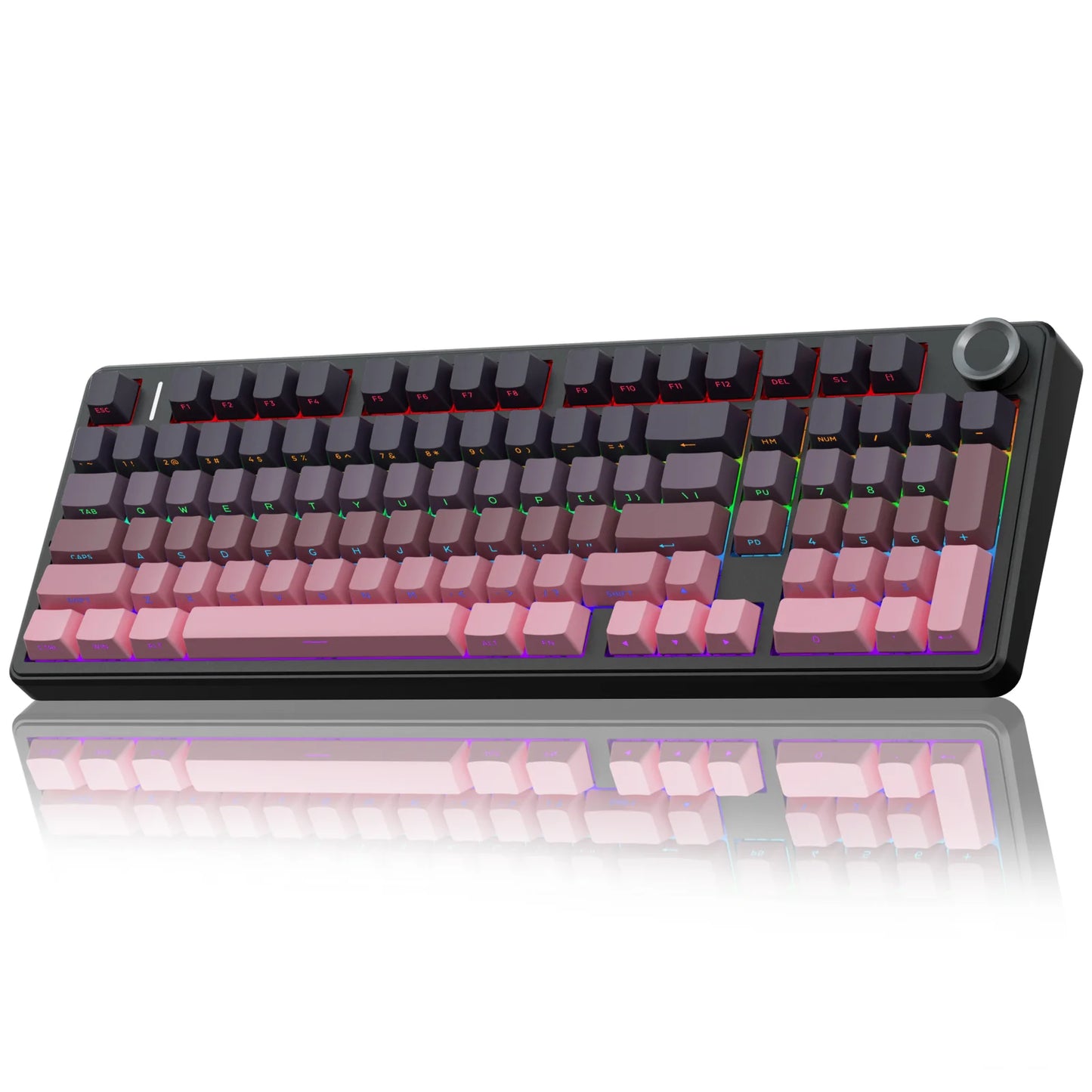 AULA F99Pro Low Noise Keyboard Gasket Structure Hot-swap RGB Mechanical Keyboard with Media Knob