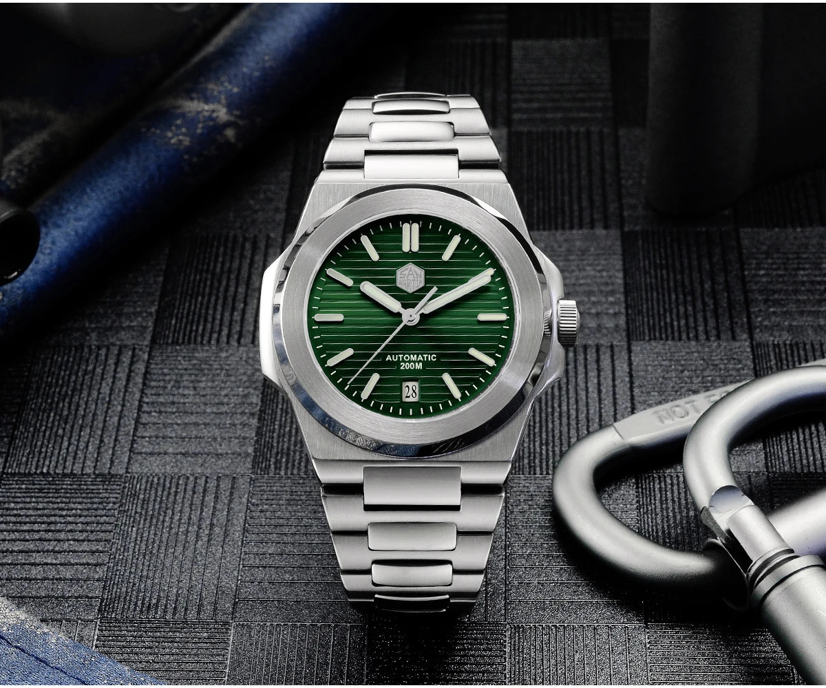 San Martin 42mm Top Band Men Diving Watch Fashion Classic Luxury Automatic Mechanical Watches Sapphire Waterproof 200m Relogio