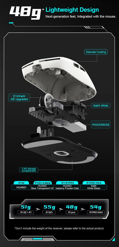 ATK VXE Dragonfly R1 Pro MAX Wireless Gaming Mouse, PAW3395 Esports Mouse, 26K DPI Rechargeable Lightweight FPS Gaming Mouse