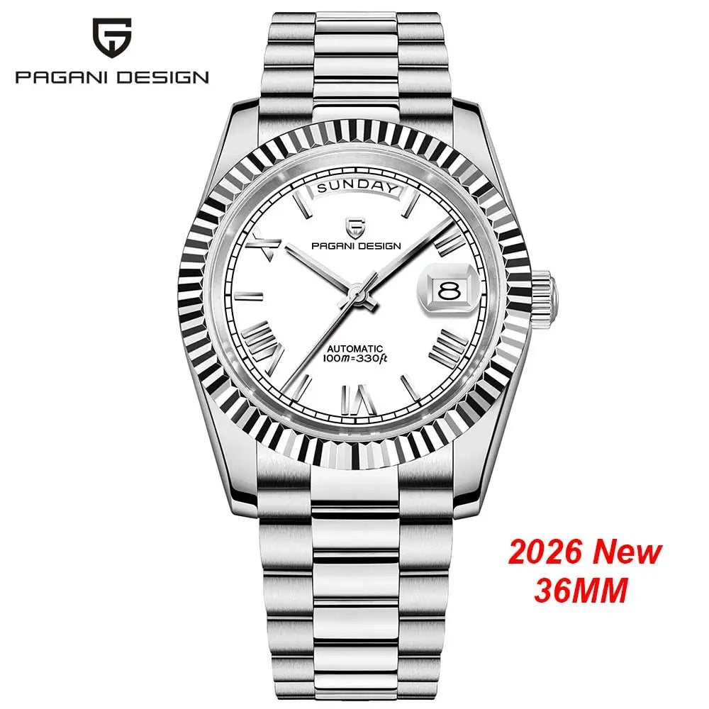 Men's watches PAGANI DESIGN New D36 Date, luxury top-end automatic mechanical Watch, Men's Watch with AR Sapphire glasses, 10 bar waterproof