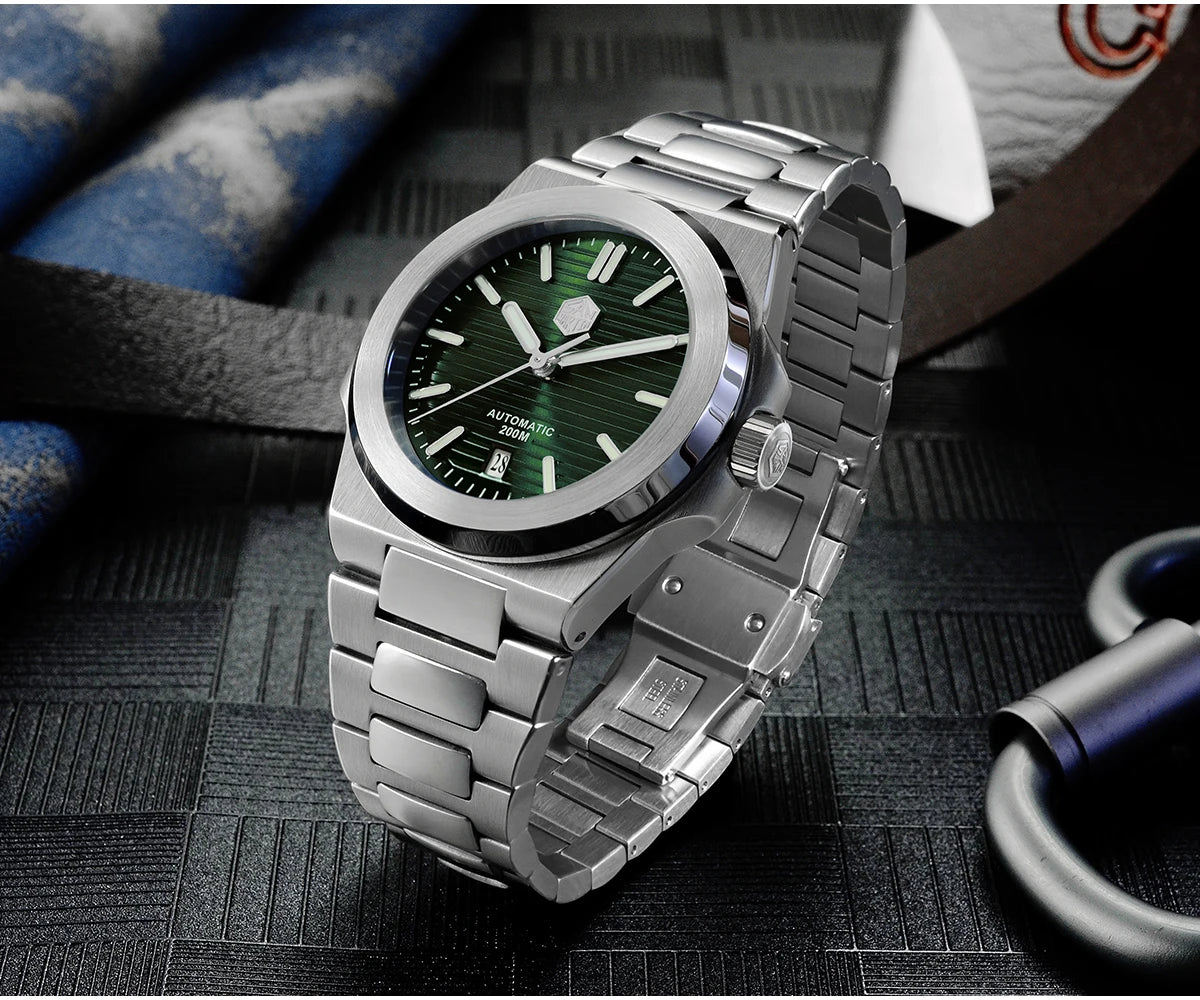 San Martin 42mm Top Band Men Diving Watch Fashion Classic Luxury Automatic Mechanical Watches Sapphire Waterproof 200m Relogio