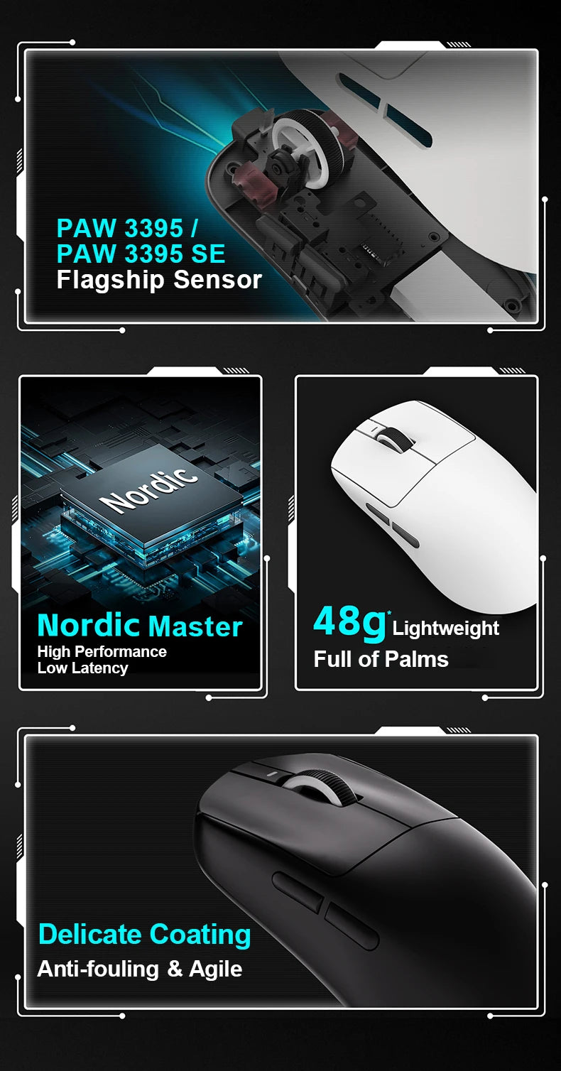 ATK VXE Dragonfly R1 Pro MAX Wireless Gaming Mouse, PAW3395 Esports Mouse, 26K DPI Rechargeable Lightweight FPS Gaming Mouse