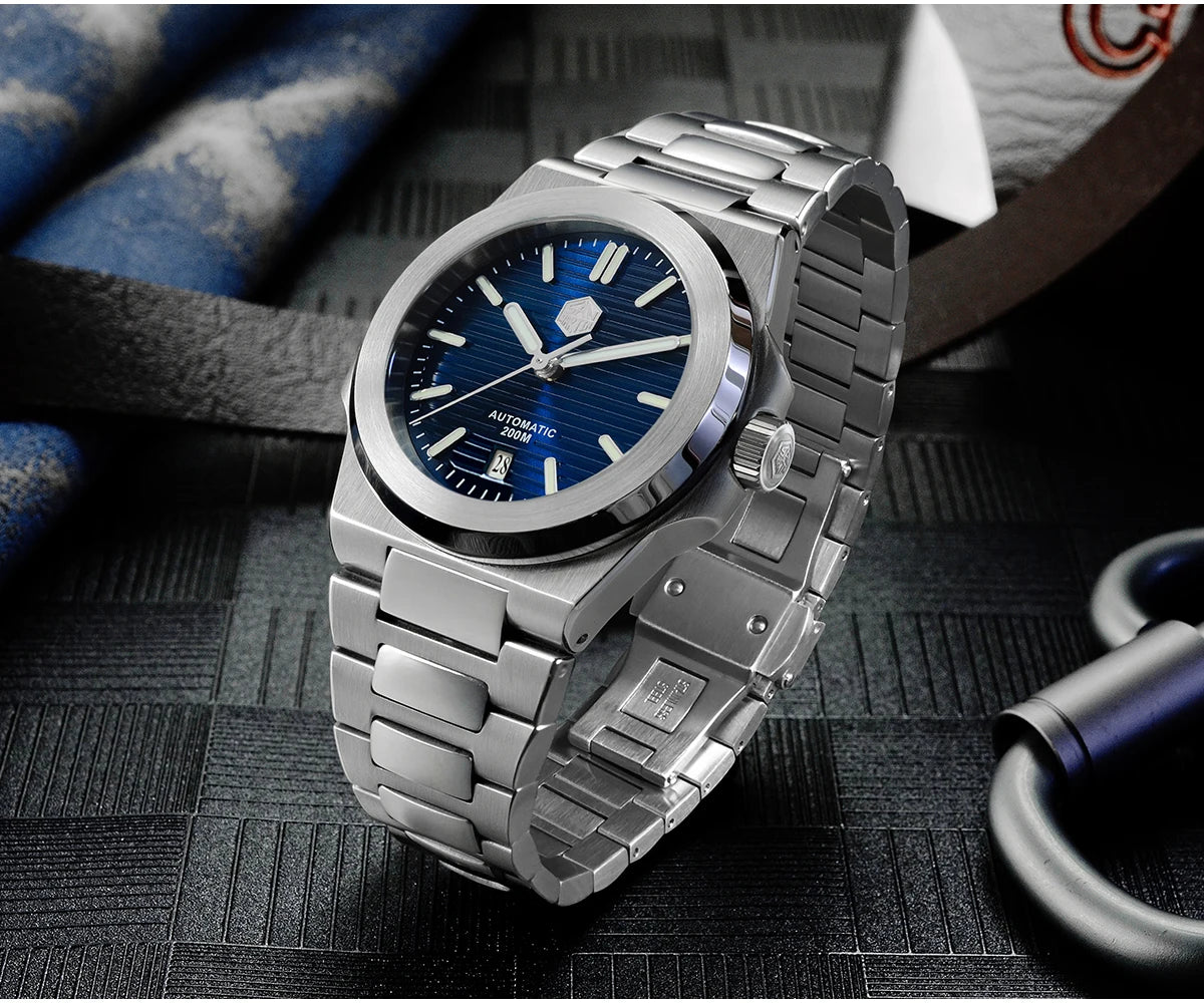 San Martin 42mm Top Band Men Diving Watch Fashion Classic Luxury Automatic Mechanical Watches Sapphire Waterproof 200m Relogio