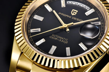 New Watch man PAGANI DESIGN D36 gold Rose Luxury automatic mechanical waterproof glass Sapphire AR stainless steel Date gift Man