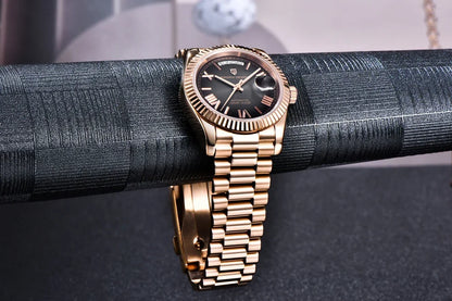 New Watch man PAGANI DESIGN D36 gold Rose Luxury automatic mechanical waterproof glass Sapphire AR stainless steel Date gift Man