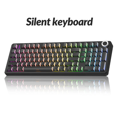 AULA F99Pro Low Noise Keyboard Gasket Structure Hot-swap RGB Mechanical Keyboard with Media Knob