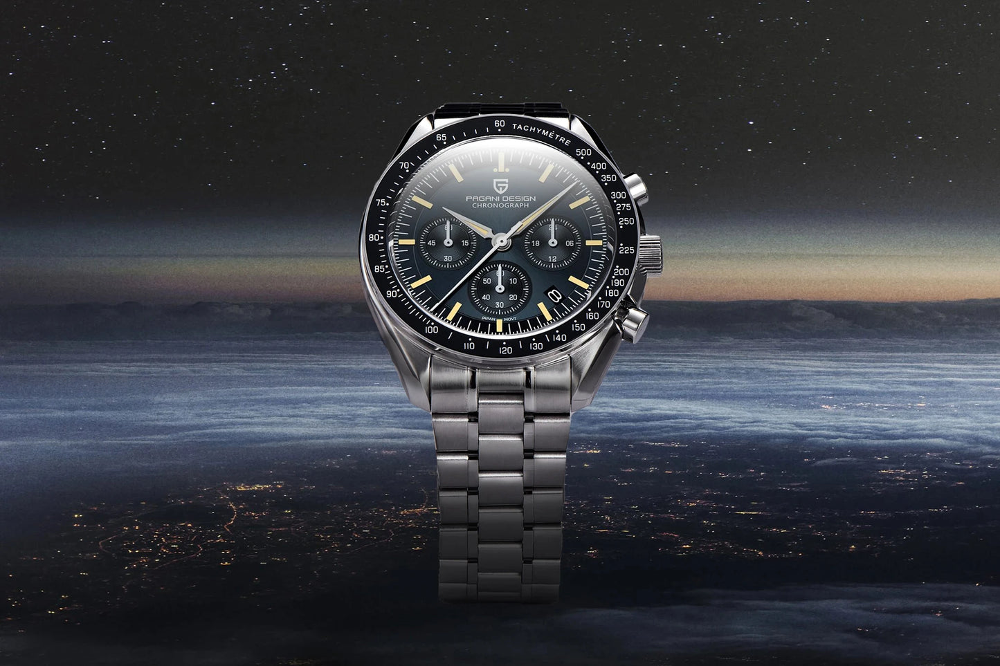 PAGANI DESIGN New men’s watches, luxury quartz watch, speed chronograph, AR sapphire glasses, 100M water-resistant, business watch 2026, EU local shipping