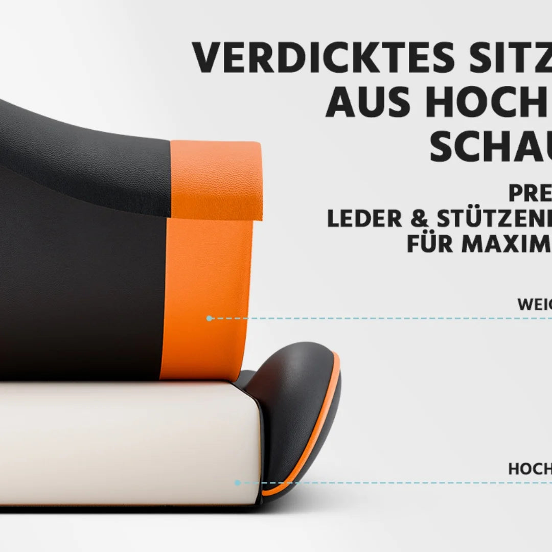 Gaming Stuhl Ergonomischer Gaming Sessel mit Lendenstütze, Atmungsaktiver PU-Leder Bürostuhl,Bequemer Computerstuhl, belastbar 2