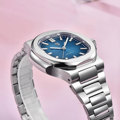 New man DESIGN Automatic luxury Pugani Mechanical Watch With glasses anti-Reflective Sapphire Light needles, man sport Watch, Local Delivery