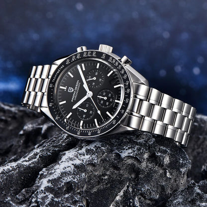 PAGANI DESIGN 2026 New Red Men's Watches Luxury Quartz Wrist Watch For Men Chronograph Automatic Date Waterproof Local Shipping