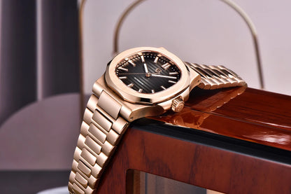 New man DESIGN Automatic luxury Pugani Mechanical Watch With glasses anti-Reflective Sapphire Light needles, man sport Watch, Local Delivery