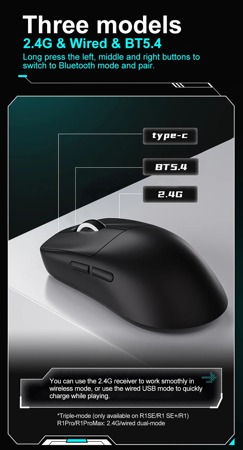 ATK VXE Dragonfly R1 Pro MAX Wireless Gaming Mouse, PAW3395 Esports Mouse, 26K DPI Rechargeable Lightweight FPS Gaming Mouse