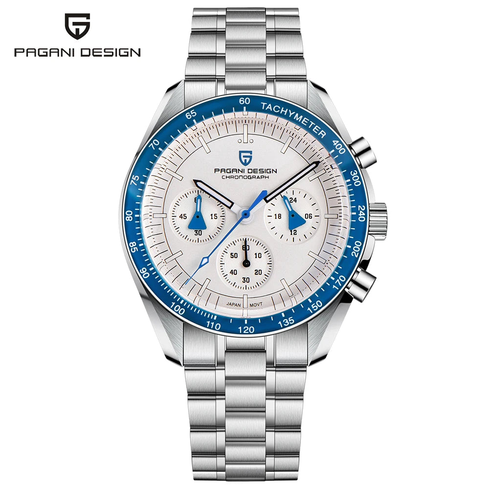 PAGANI DESIGN New men’s watches, luxury quartz watch, speed chronograph, AR sapphire glasses, 100M water-resistant, business watch 2026, EU local shipping