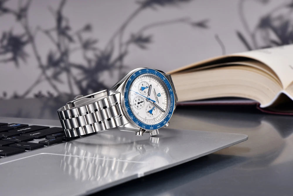 PAGANI DESIGN New men’s watches, luxury quartz watch, speed chronograph, AR sapphire glasses, 100M water-resistant, business watch 2026, EU local shipping