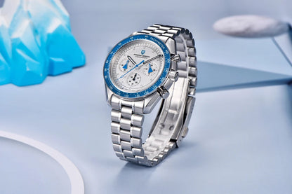 PAGANI DESIGN New men’s watches, luxury quartz watch, speed chronograph, AR sapphire glasses, 100M water-resistant, business watch 2026, EU local shipping