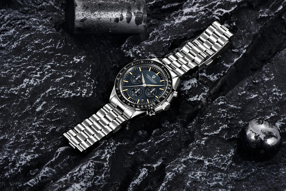 PAGANI DESIGN New men’s watches, luxury quartz watch, speed chronograph, AR sapphire glasses, 100M water-resistant, business watch 2026, EU local shipping