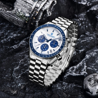PAGANI DESIGN 2026 New Red Men's Watches Luxury Quartz Wrist Watch For Men Chronograph Automatic Date Waterproof Local Shipping