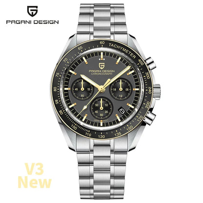 PAGANI DESIGN 2026 New Red Men's Watches Luxury Quartz Wrist Watch For Men Chronograph Automatic Date Waterproof Local Shipping