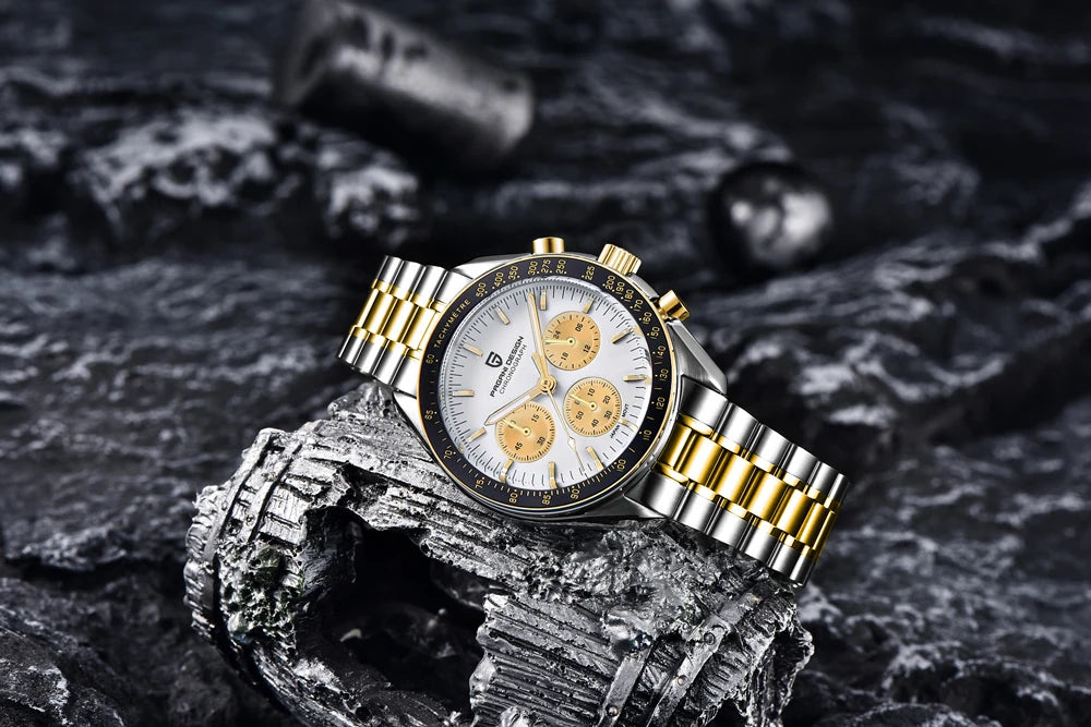 PAGANI DESIGN New men’s watches, luxury quartz watch, speed chronograph, AR sapphire glasses, 100M water-resistant, business watch 2026, EU local shipping