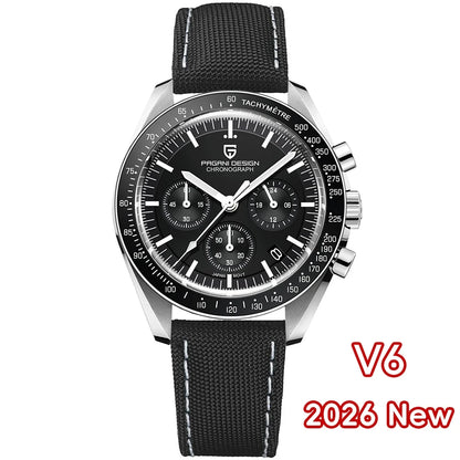 PAGANI DESIGN New men’s watches, luxury quartz watch, speed chronograph, AR sapphire glasses, 100M water-resistant, business watch 2026, EU local shipping